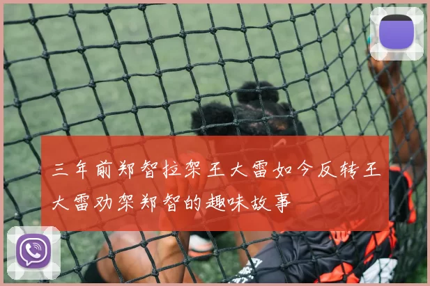 三年前郑智拉架王大雷如今反转王大雷劝架郑智的趣味故事